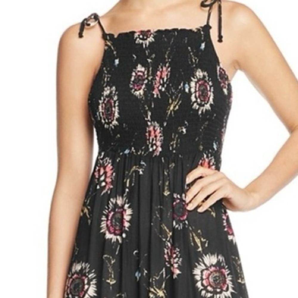 Intimately Free People Garden Party Black Floral Maxi Dress, Sleeveless, Small - Picture 14 of 15
